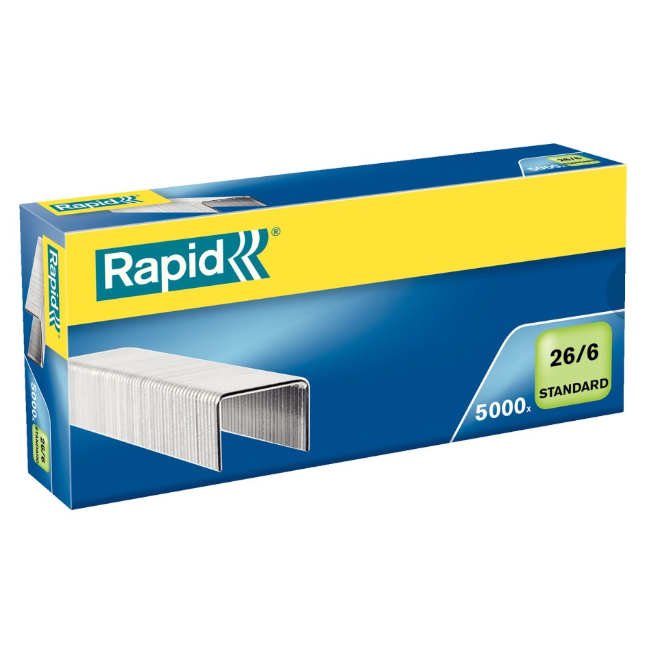 Rapid No. 26/6 Staples Standard 29 Sheet Box 5000