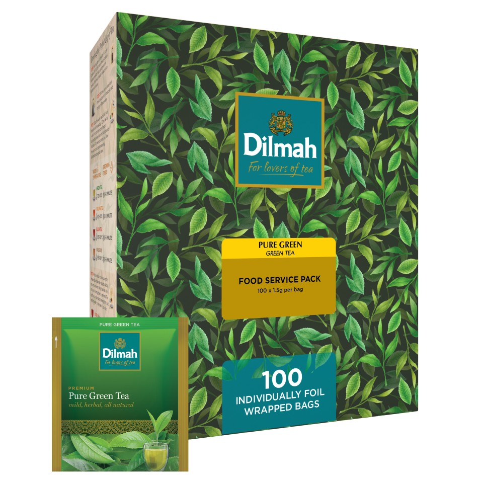 Dilmah Natural Green Enveloped Tea Bags Pack 100