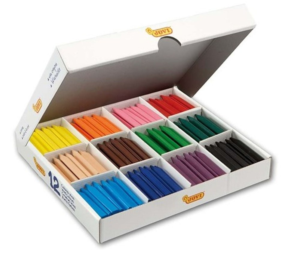 Jovi Triwax Crayons Triangular Assorted Colours Pack 300