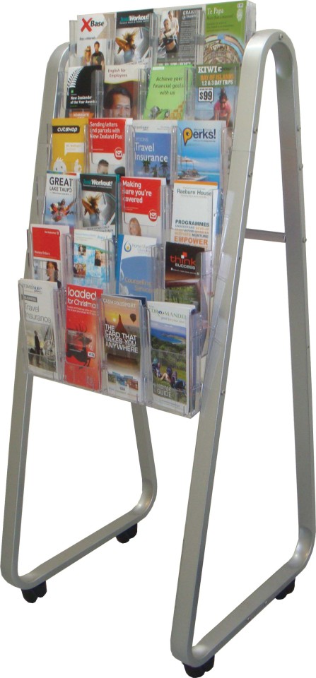 Brochure Holder Lit Loc Easel Floor Stand 24 X DLE Single-Sided
