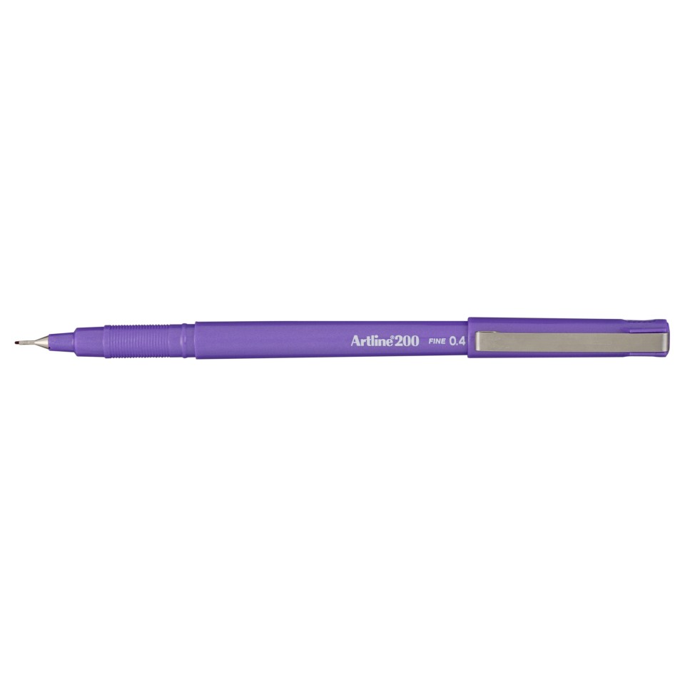 Artline 200 Fineliner Pen Fine 0.4mm Bright Purple