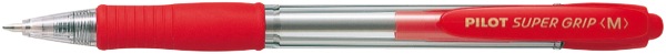 Pilot Super Grip Ballpoint Pen Retractable Medium 1.0mm Red