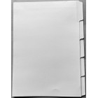 A4 5 Tab Dividers Straight Collate 210gsm White 10 Sets image