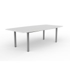 Cubit Boardroom Table 2400Wx1200Dmm White Top / Sliver Frame image