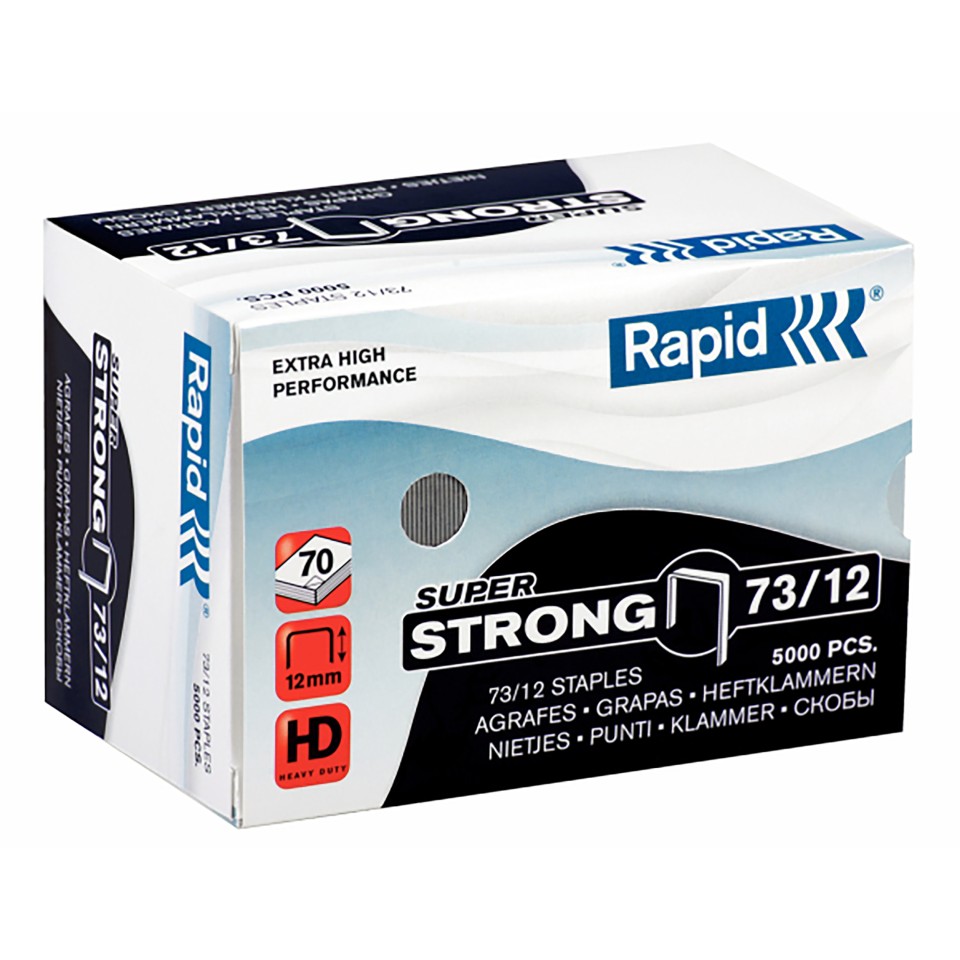 Rapid No. 73/12 Staples Super Strong Heavy Duty Box 5000