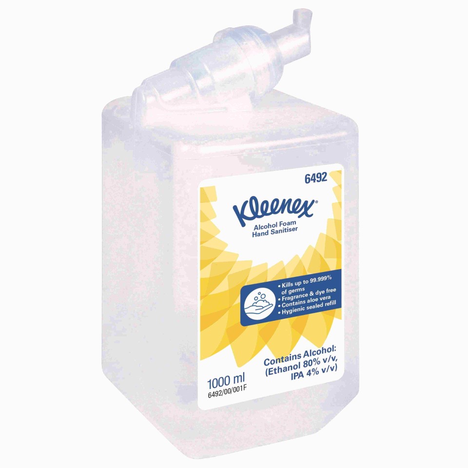 Kleneex 6492 Alcohol Foam Hand Sanitiser 1 Litre Cartridge