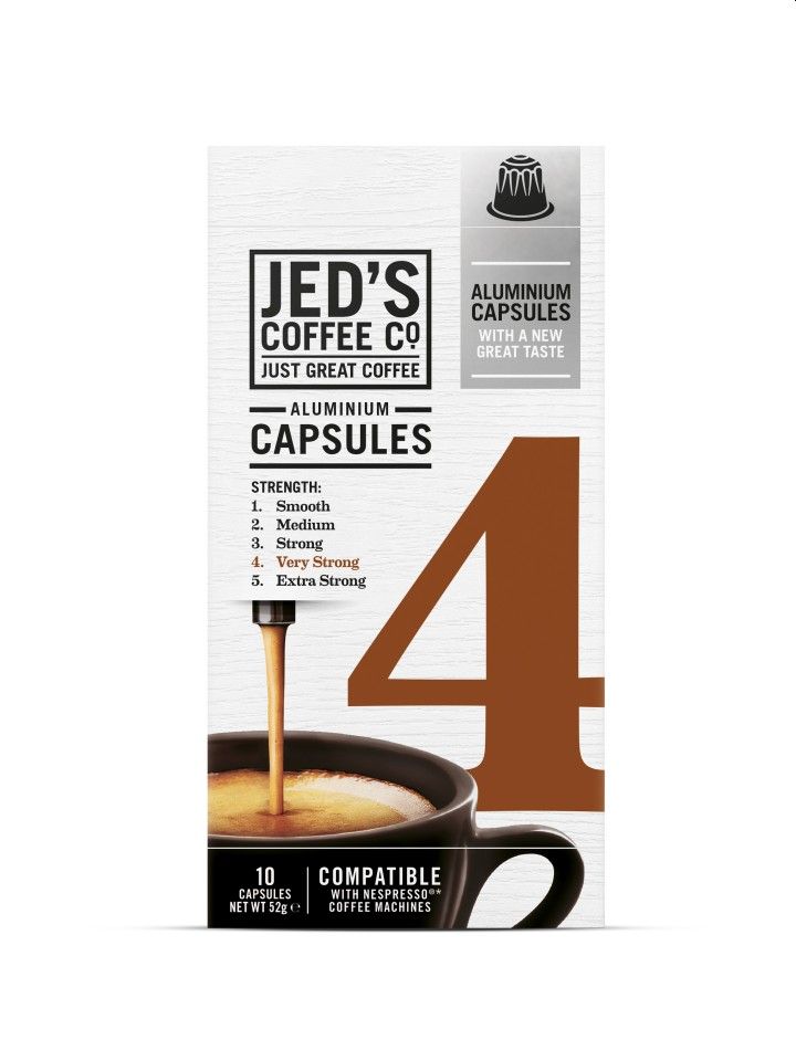 Jeds No 4 Coffee Capsules Very Strong Box 10