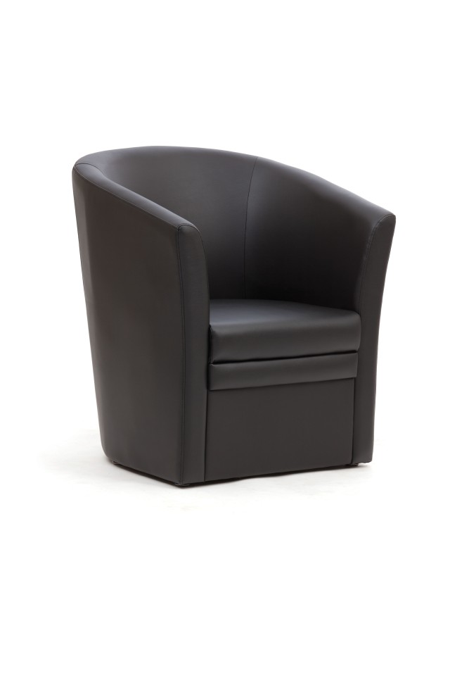 Knight Vortex Tub Chair PU Black