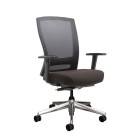 Buro Mentor Chair Polished Base with Arms Black image