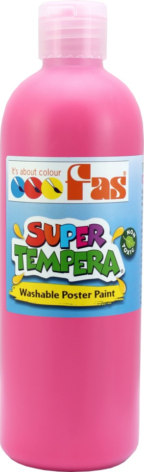 FAS Super Tempera Paint 500ml Bright Pink