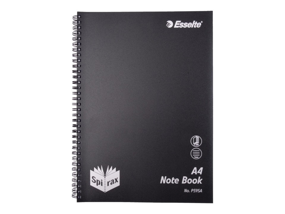 Spirax P595A Spiral Notebook Polyprop Cover A4 240 Pages