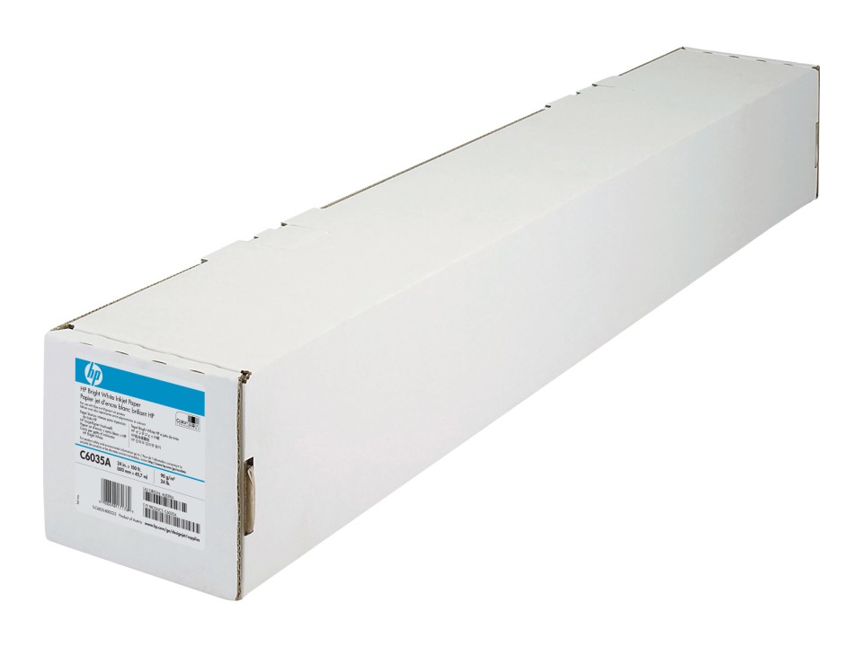 HP C6035A Plotter Paper 90gsm 610mmx45.7m Bright White