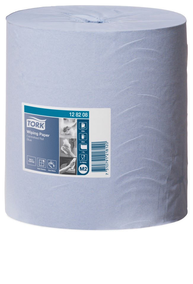 Tork Wiping Paper Centrefeed Roll 128208 M2 320m Blue Carton 6