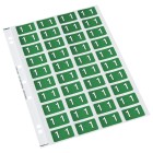 Codafile Lateral File Labels Numeric 1 25mm Pack 1 Sheet image