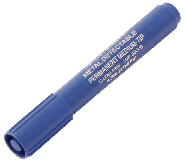 Metal Detectable Marker Ink Blue Box 10
