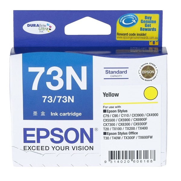 Epson DURABrite Ultra Inkjet Ink Cartridge 73N Yellow