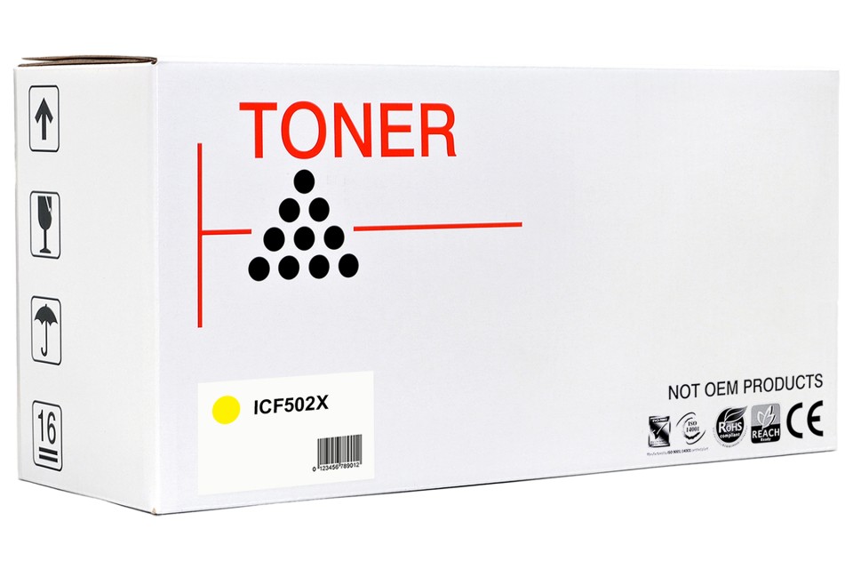 Icon Compatible HP Laser Toner Cartridge CF502X 202X High Yield Yellow