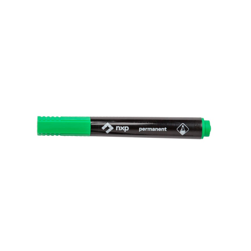 NXP Permanent Marker Recycled Bullet Tip 2.5mm Green Box 12