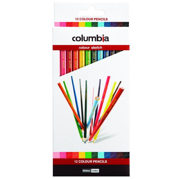 Columbia Colour Sketch Coloured Pencils Assorted Colours Pack 12