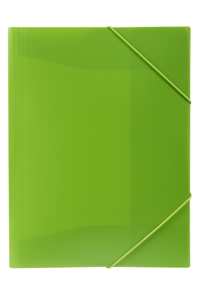 Marbig Document Wallet Polypropylene Elastic Closure A4 Lime