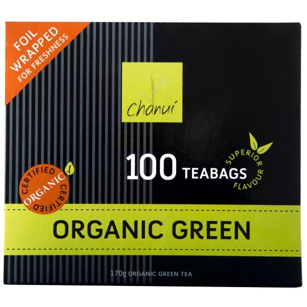 Chanui Organic Green Tea Bags Box 100