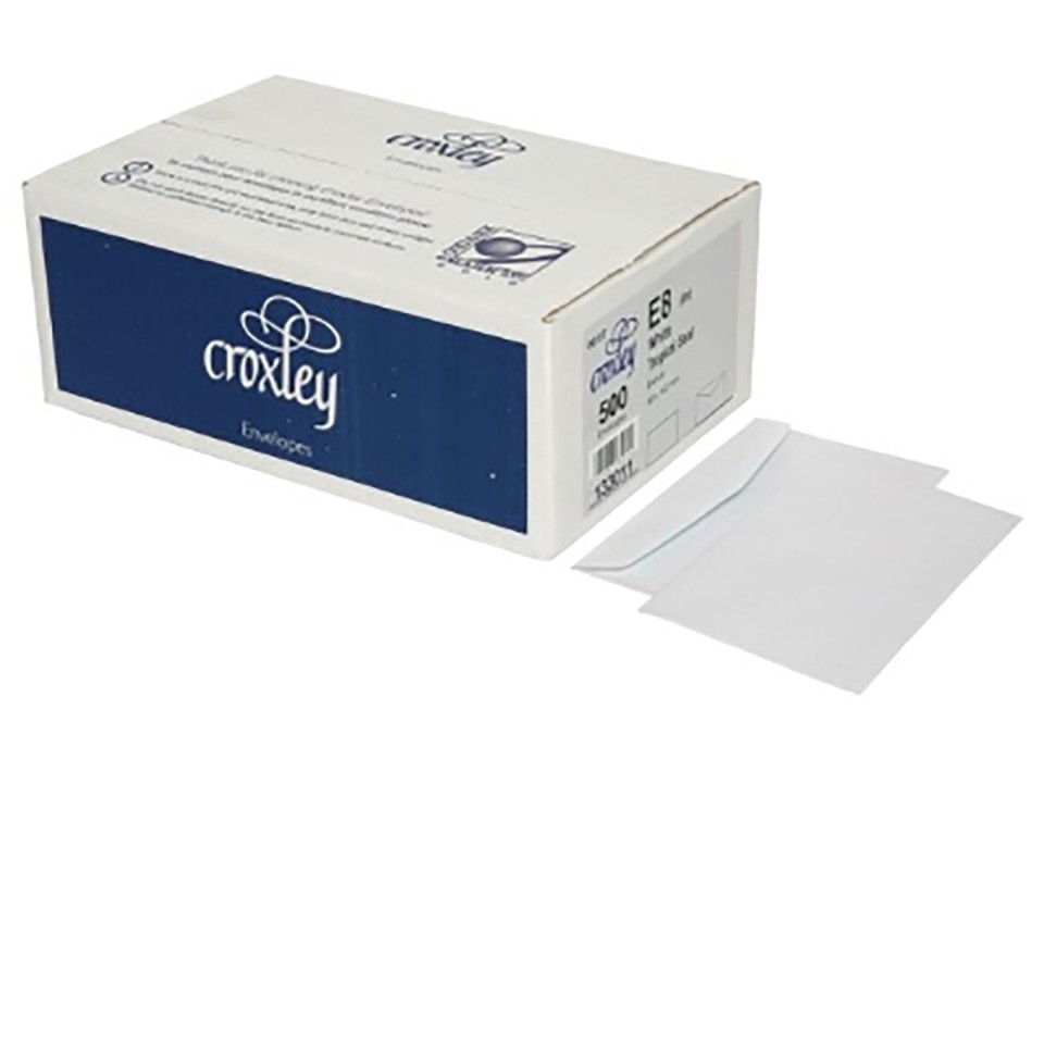 Croxley Envelope Tropical Seal FSC Mix Credit E8 92mm x 152mm White Box 500