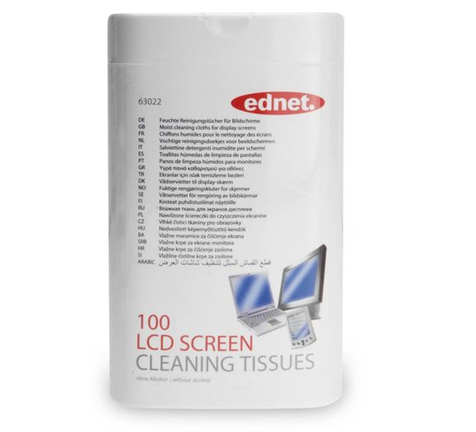 ednet Cleaning Wipes LCD Screen Pack 100