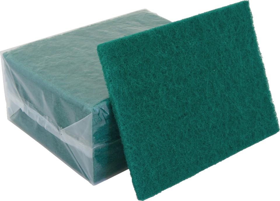 Scouring Pads Green 150X200mm Packet 10