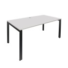 Novah Straight Desk - Black Frame / White Top 1200x600 image
