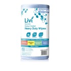 Livi Essentials Colour Coded Heavy Duty Wipes 90 Sheets per roll Blue Carton 4