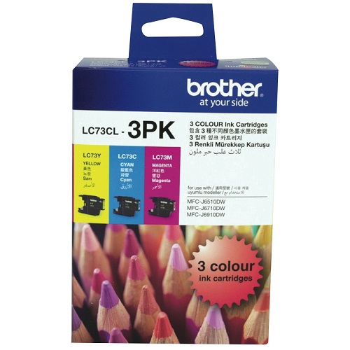 Brother Inkjet Ink Cartridge LC73 Tri Colour Pack 3