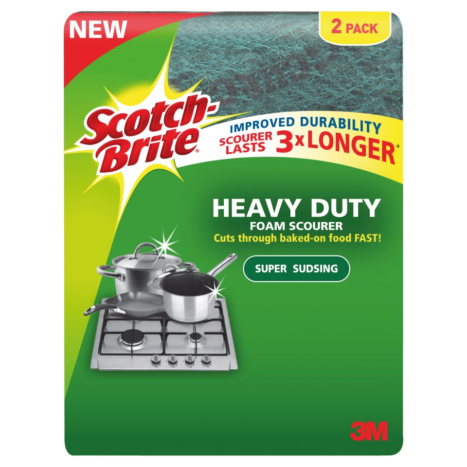 3M Scotch-Brite Scourer Sponge Green