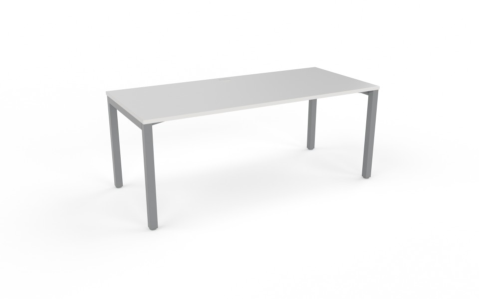 Cubit Desk 1200Wx600Dmm White Top / Silver Frame