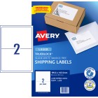 Avery Shipping Labels with Trueblock for Laser Printers 199.6 x 143.5mm 50 Labels (952008 / L7168) image