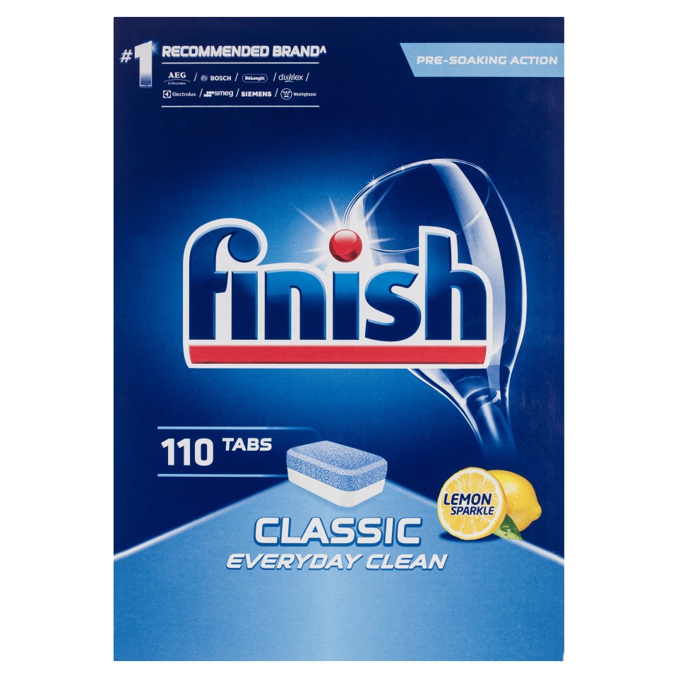 Finish Classic Automatic Dishwasher Tablets Lemon 110 Tabs