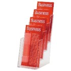 Esselte Brochure Holder 4 Compartments DL Clear image