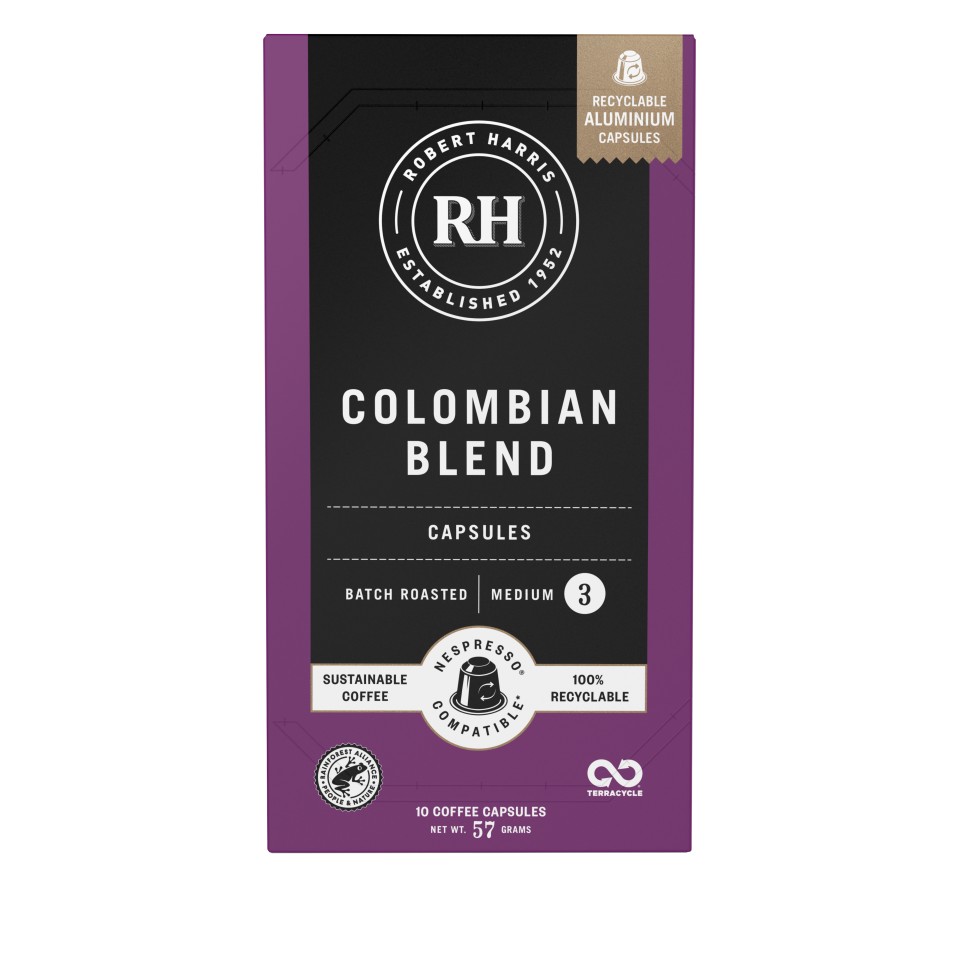 Robert Harris Coffee Capsules Colombian Espresso 55g Box 10