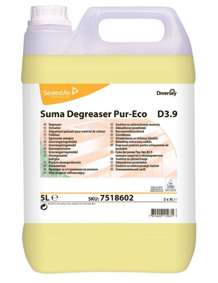 Diversey Suma Degreaser Pur-eco D3.9 5 Litre 7518602 Carton of 2
