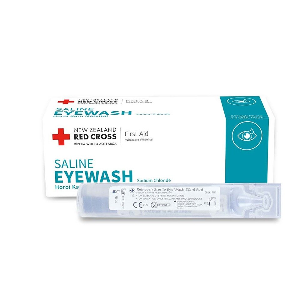 Red Cross Saline Eye Wash Pods 20ml Box 4