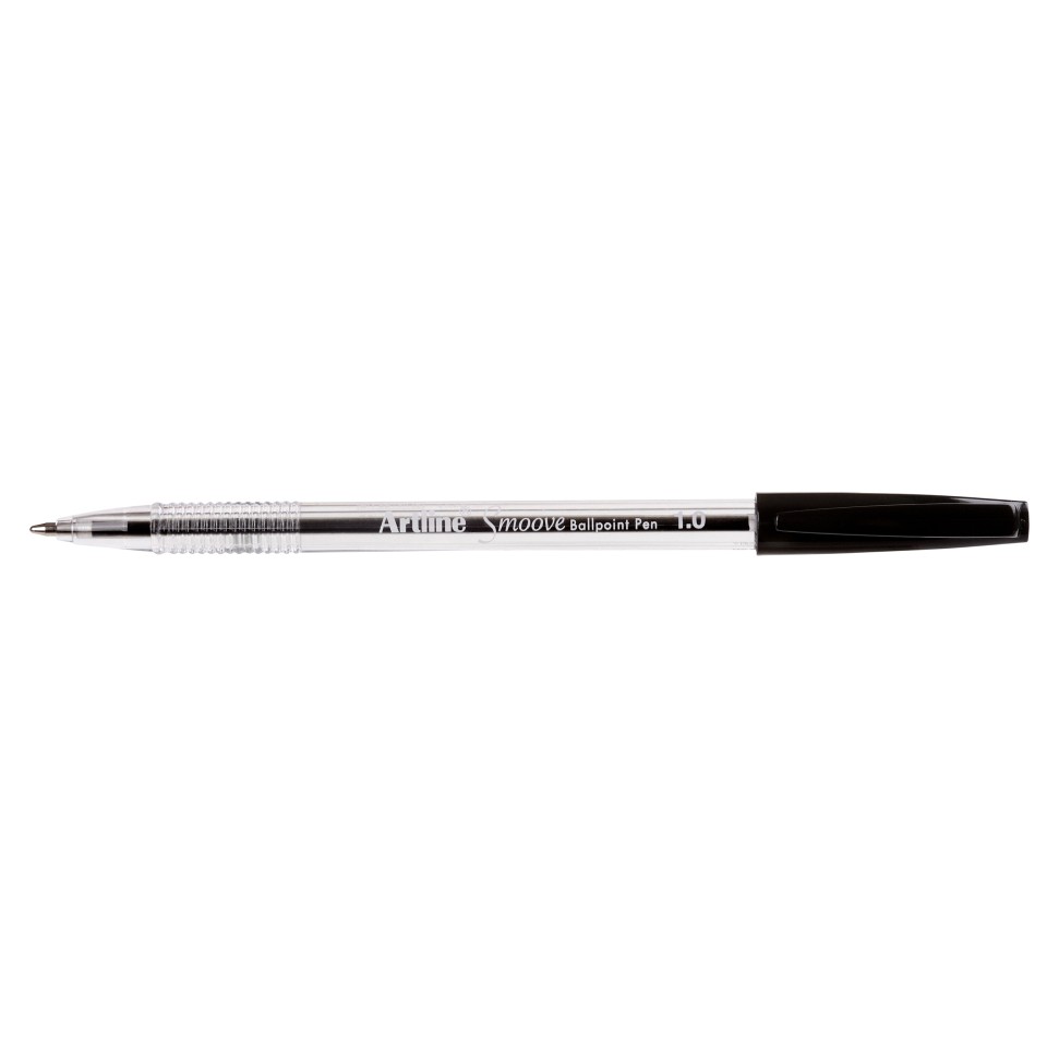Artline Smoove Ballpoint Pen Capped Medium 1.0mm Black Box 50