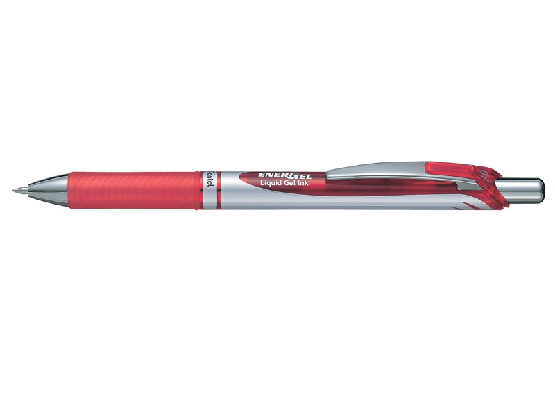 Pentel Bl77 Energel Rollerball Gel Ink Pen Retractable 0.7mm Red