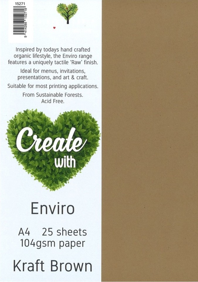 Create&Innovate Kraft Brown Paper 104gsm A4 Pack 25