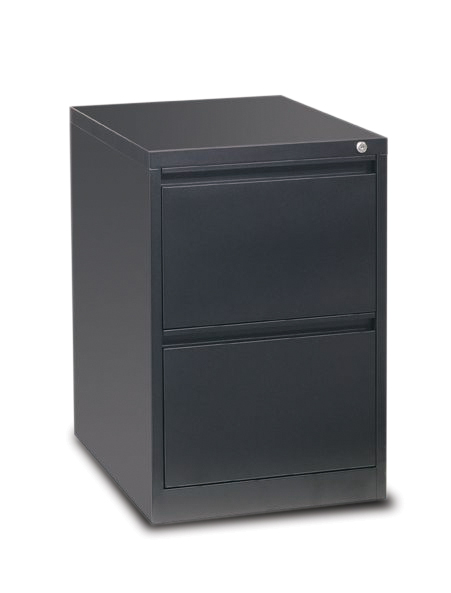 Proceed Filing Cabinet 2 Drawer Lockable 465Wx620Dx720Hmm Black