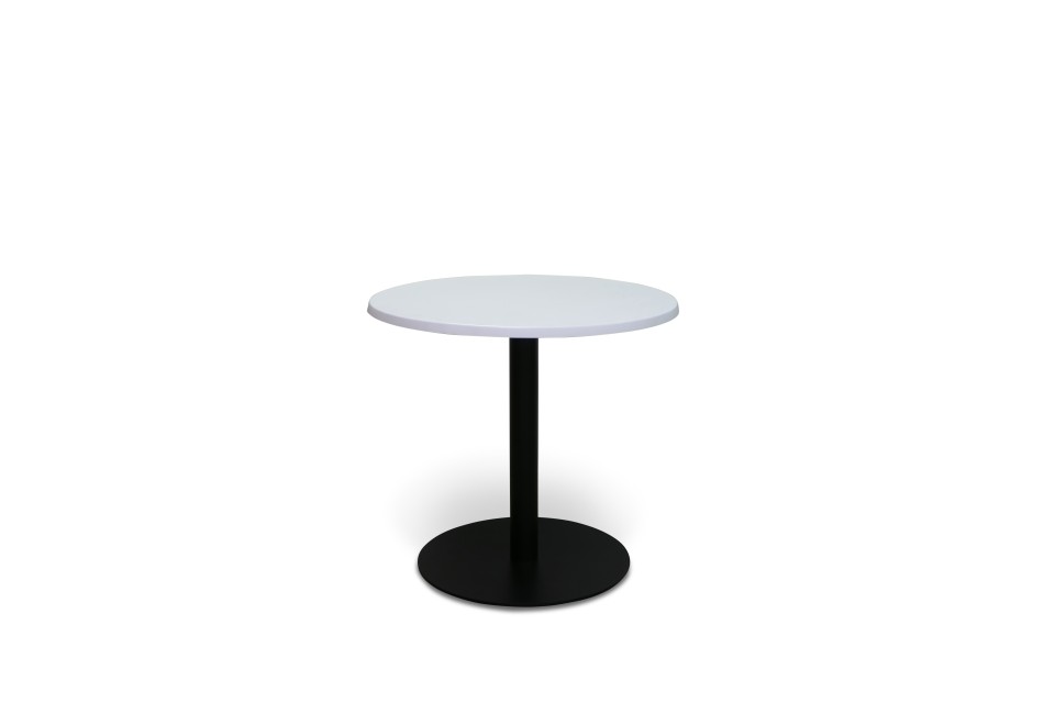 Round Meeting Table 800mm Diameter White Top / Black Base