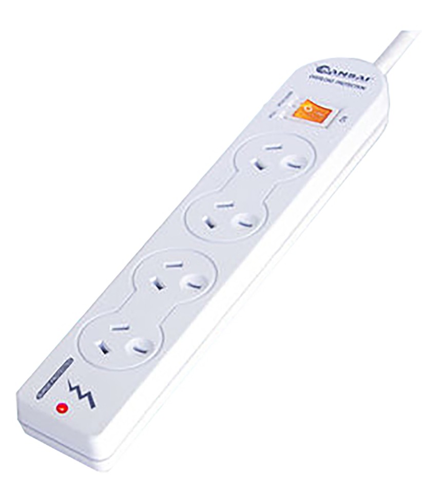 Powerboard Surge Protector 4 Way White
