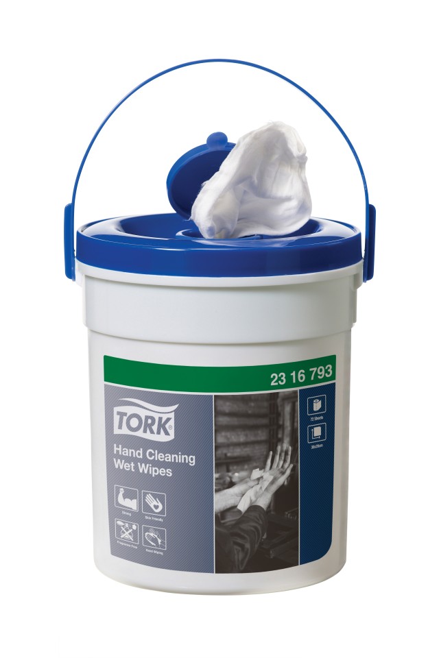 Tork Wet Wipes Hand Cleaning Roll White Tub 72