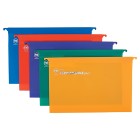 FM Crystalfile Suspension Files Polypropylene Foolscap Assorted Colours Pack 10 image