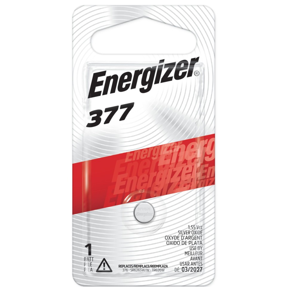 Energizer 377 / 376 Watch Battery 1.55V Pack 1