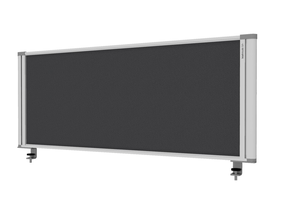 Boyd Visuals Desk Partition Charcoal Grey 450hx1160mm