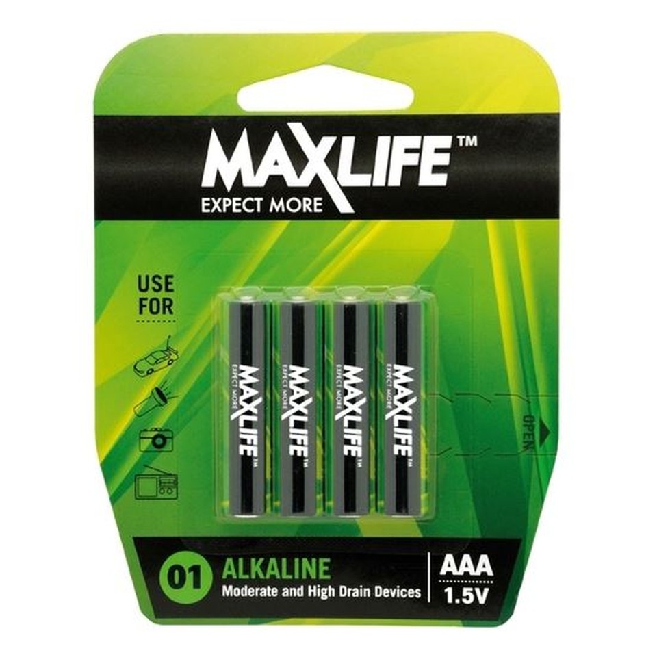 Maxlife Aaa Alkaline Battery 4 Pack
